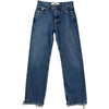 Frayed Cut Jeans Dark River Blue