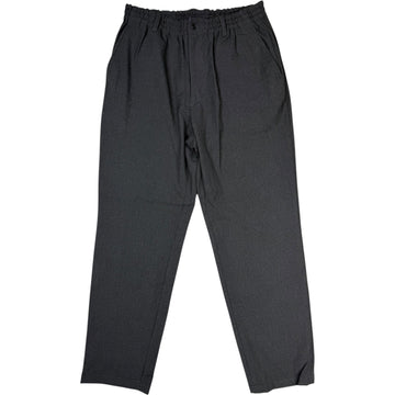 Twill Stretch Tapered Pants Charcoal Polyester Blend