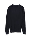 Hope Rib Crew Neck Knit Cotton Blend Navy Melange
