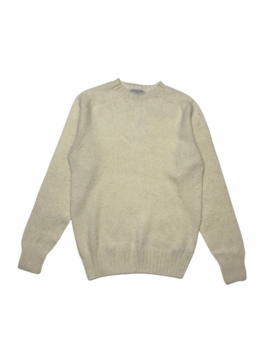 Suedehead Raglan Sweater Cream Brushed Lambswool