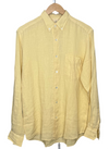 Bastos Loose Fit Button Down Shirt Pale Yellow Linen