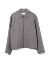 Petrol Jacket Wool Blend Light Grey