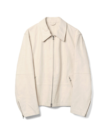 Rework Jacket Dirty White Waxed Suede