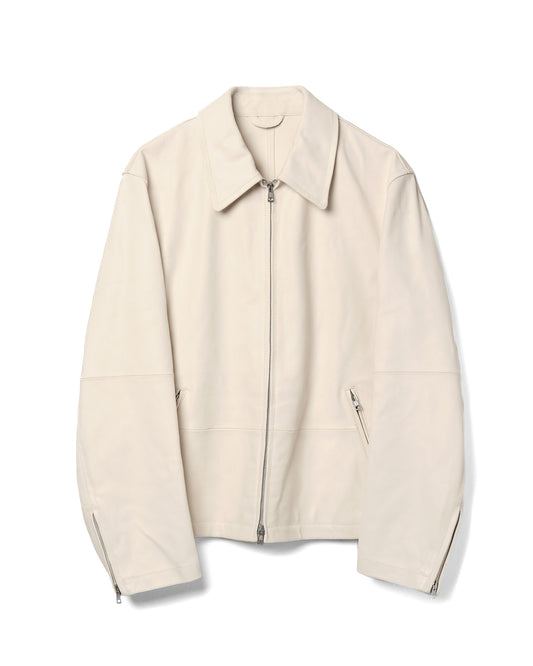 Rework Jacket Dirty White Waxed Suede