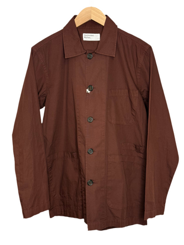Bakers Overshirt Organic Fine Poplin Rich Brown