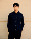 Saul Cotton-Linen Jacket Navy