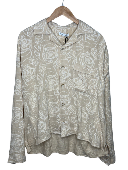 Akito Relaxed Long Sleeve Shirt White Rose