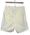 Lapa Relaxed Pleated Shorts Off White Cotton