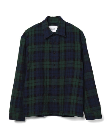 Casper Overshirt Wool Blend Green Check