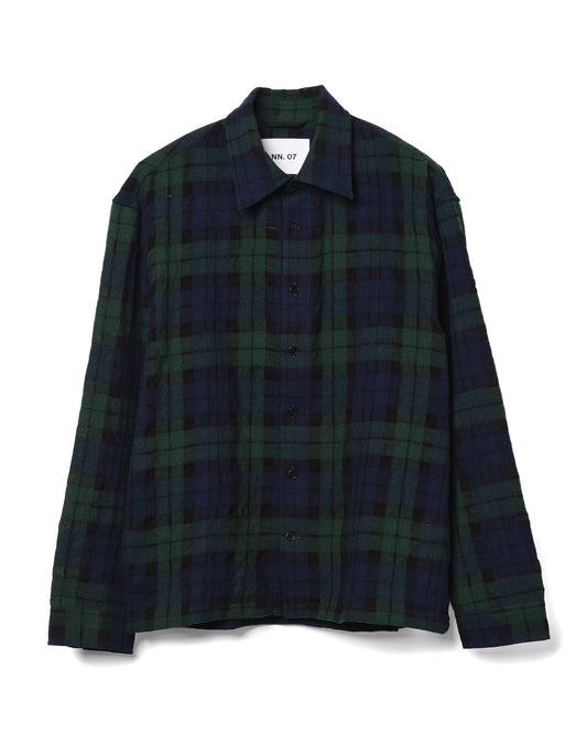 Casper Overshirt Wool Blend Green Check