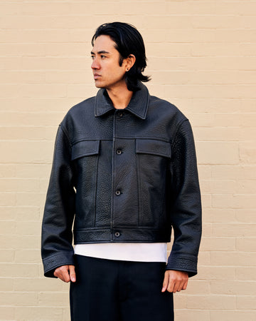 Doyard Textured Leather Jacket