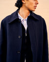 Winter Coat Navy Italian Wool
