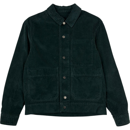 Cornell Two Pocket Button Front Jacket Petrol Green Corduroy