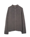 Line Zip Cardigan Mud Spray Dye Cherub Wool