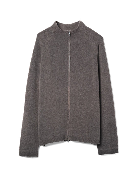 Line Zip Cardigan Mud Spray Dye Cherub Wool