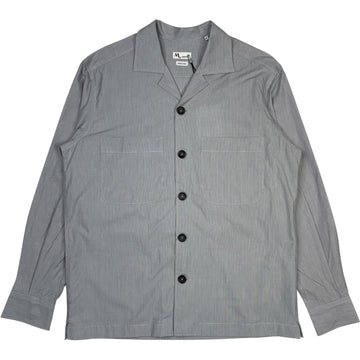 Aabba Cotton Overshirt Navy & Cream