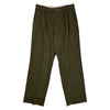 Back Satin Trousers Olive Wool