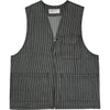 Indigo Hickory Stripe Denim Marine Gilet