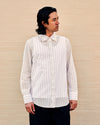 Business Shirt White Blue Stripe