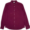 Cotton Jersey Button Front Shirt Maroon