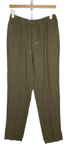 Mattia Straight Leg Pant Linen Olive