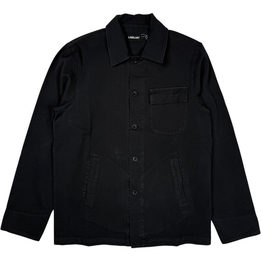 Stilla Twill Cotton Overshirt Black