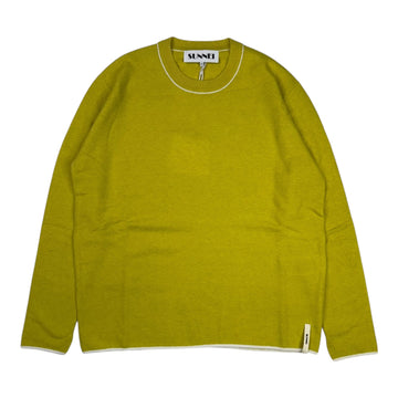 Longsleeve Roundneck Chartreuse Wool Blend