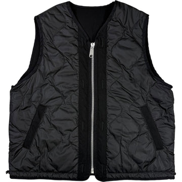 Reversible Liner Vest Black Cotton