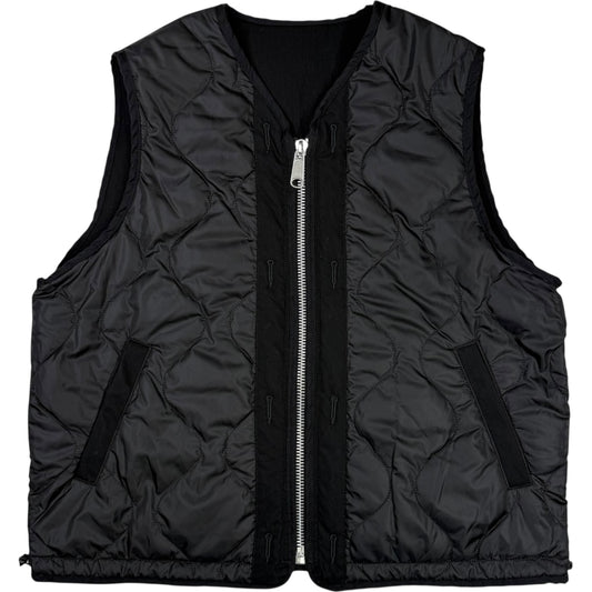 Reversible Liner Vest Black Cotton