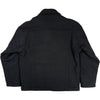 Zip Front Black Heavy Jacket Melton Wool