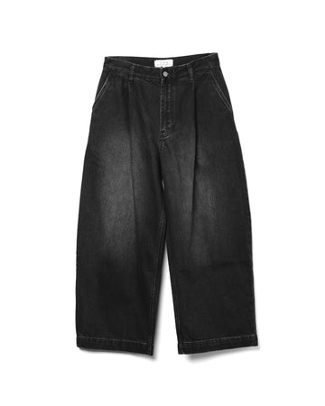 Puch Single Pleat Pant Washed Black