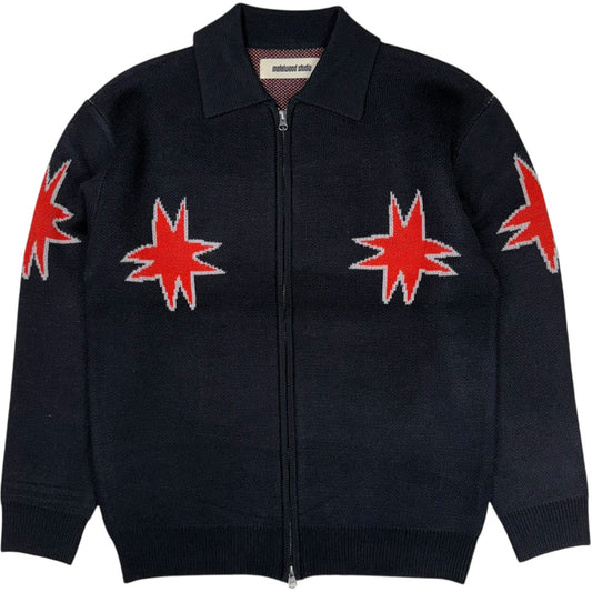 Kiki Zip Knit Long Sleeve Polo Navy