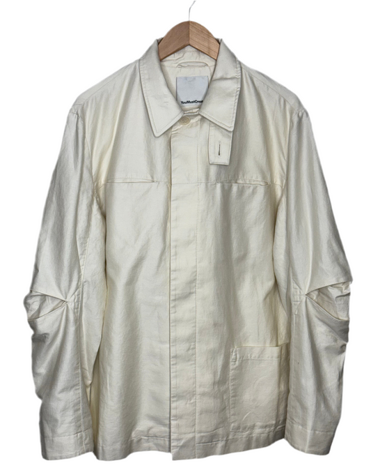 YMO Jacket Cotton Linen Moleskin Off White