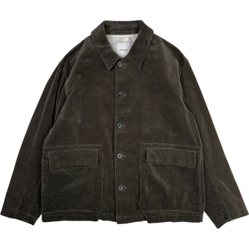Corduroy Coverall Jacket Olive Cotton
