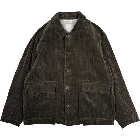 Corduroy Coverall Jacket Olive Cotton