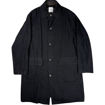 Wool Viyella Tumbler Shop Coat Black Wool