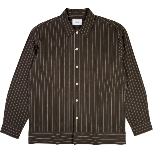 Reed Overshirt Brown Stripe