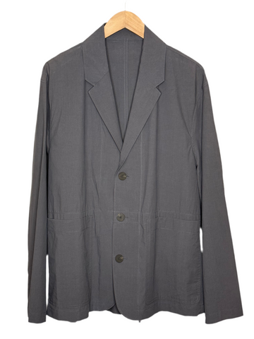 Reale Single Breasted Blazer Japanese Typewriter Cloth Thunder