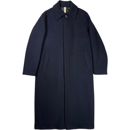Winter Coat Navy Italian Wool