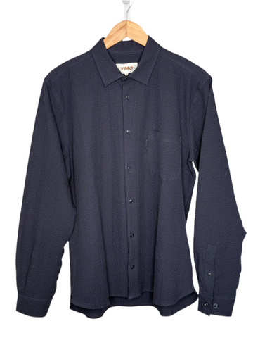 Curtis Shirt Ripstop Seersucker Navy
