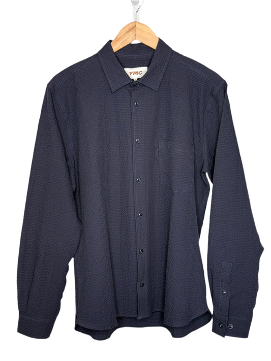 Curtis Shirt Ripstop Seersucker Navy