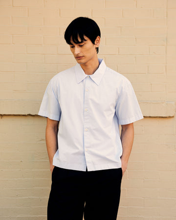 Holiday Shirt Light Blue Stripe