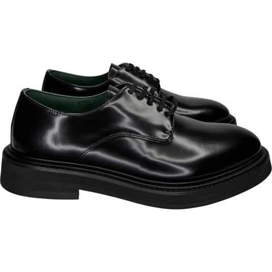 Officer Derby Black Polido Leather