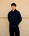 Short Raglan Coat Navy