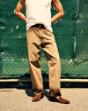 Dip Dyed Jean Cut Trouser Saddle Tan Denim