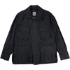 Back Satin Fatigue Jacket Black Cotton