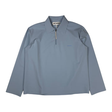 Longsleeve Zip Polo Azure
