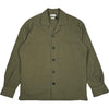 Aabba Cotton-Linen Overshirt Military Green