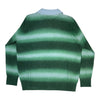 Striped Knit Long Sleeve Polo Green Blue