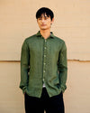 Mercer Linen Shirt Army Green